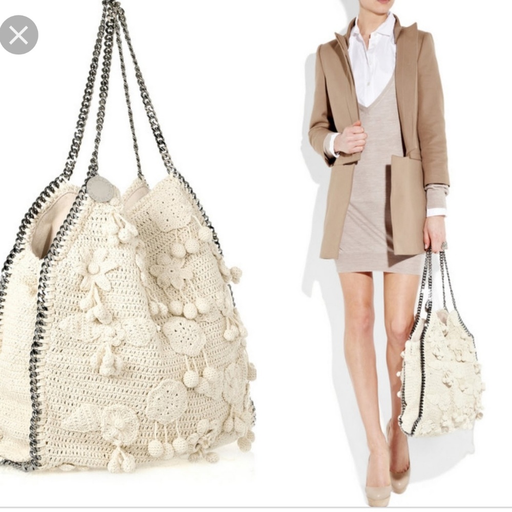 Rare Stella McCartney crochet large Falabella tote
